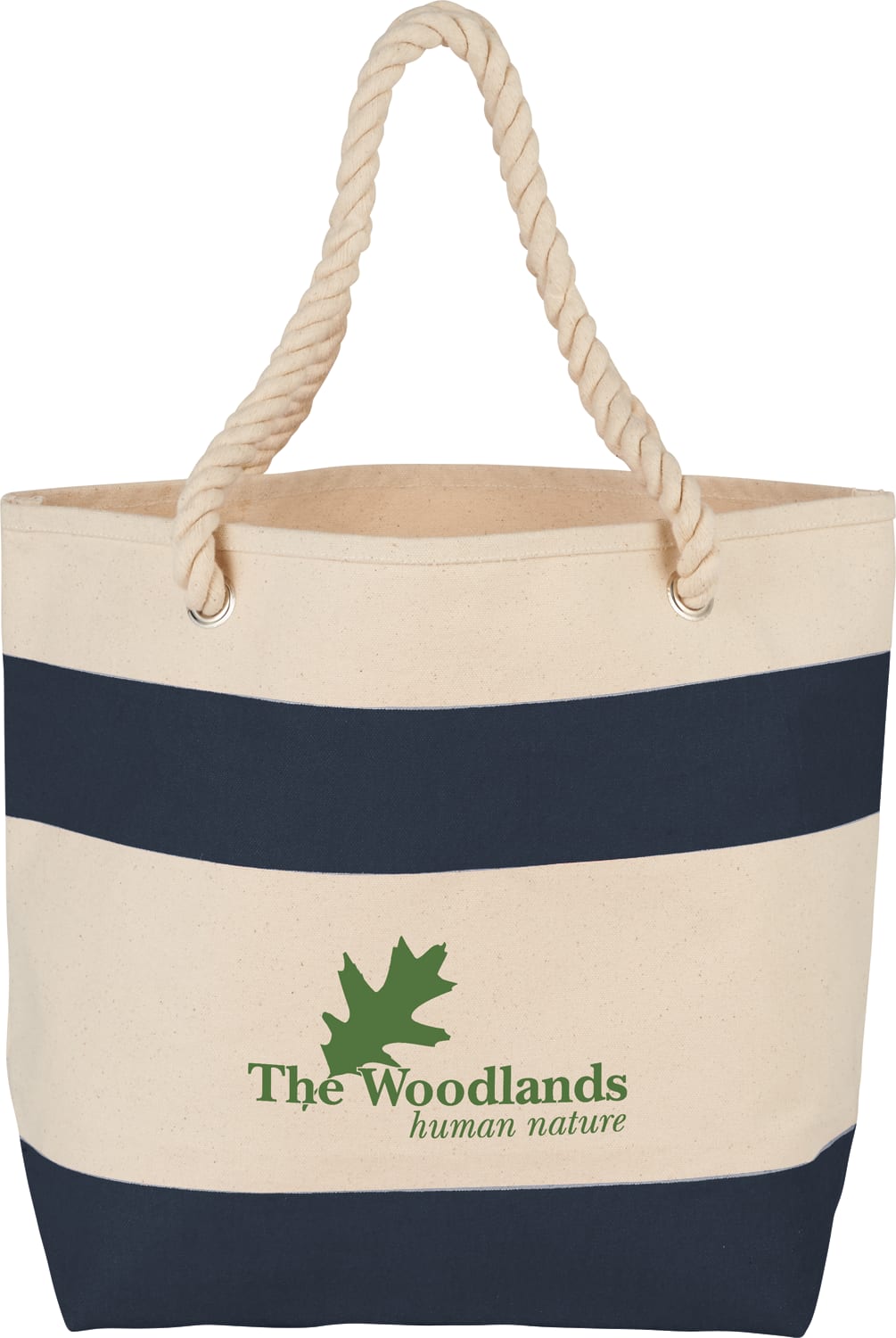 Custom Rope Handle 16oz Cotton Canvas Tote - decorated SM-7092NY