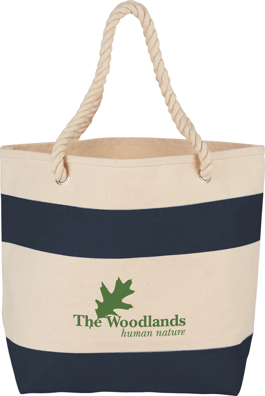 Custom Rope Handle 16oz Cotton Canvas Tote