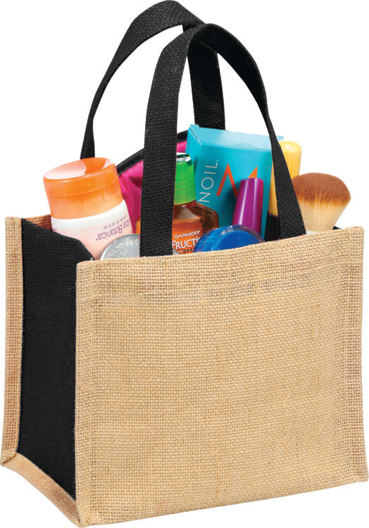 Custom Mini Jute Gift Tote - angle