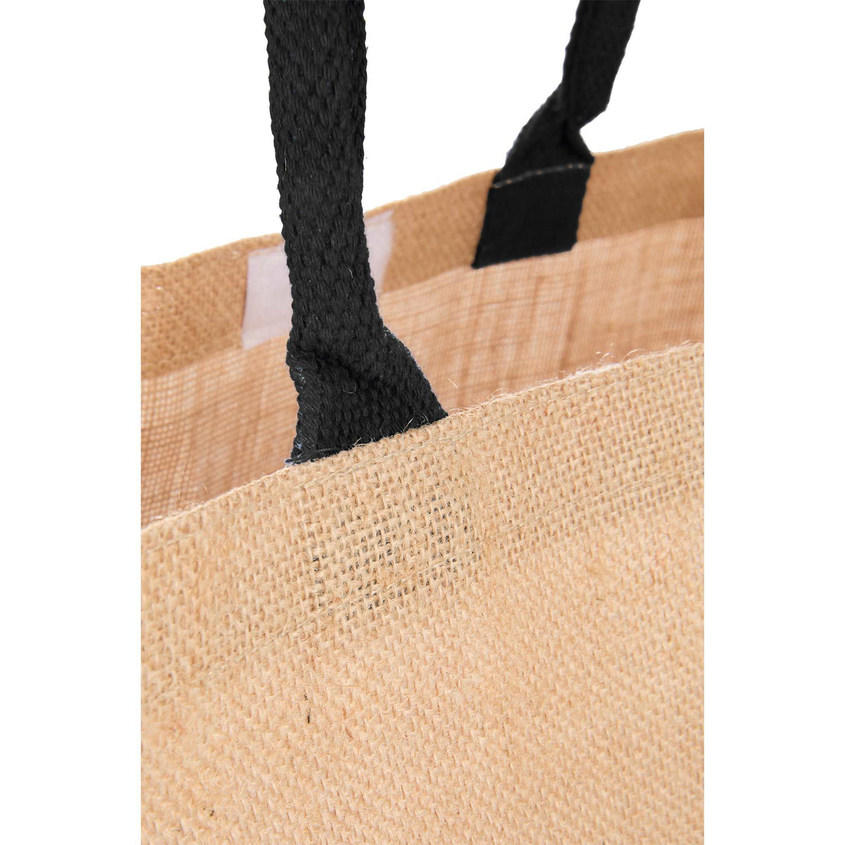 Custom Large Jute Tote - angle