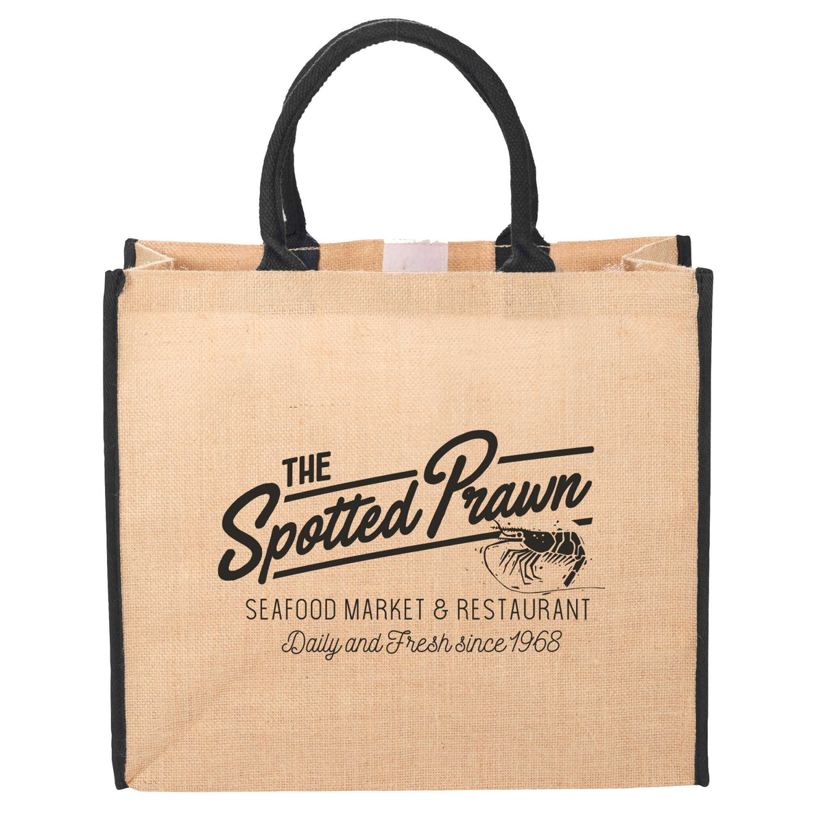 Custom Large Jute Tote - decorated SM-7126BK