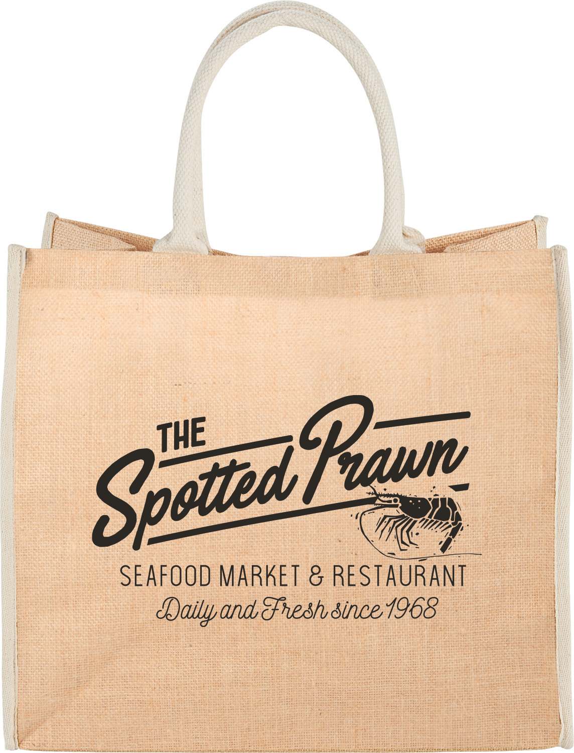 Custom Large Jute Tote - decorated SM-7126CR