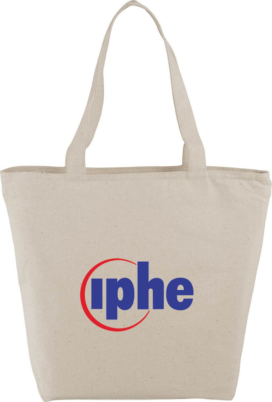 Custom Maine 8oz Cotton Canvas Zippered Tote