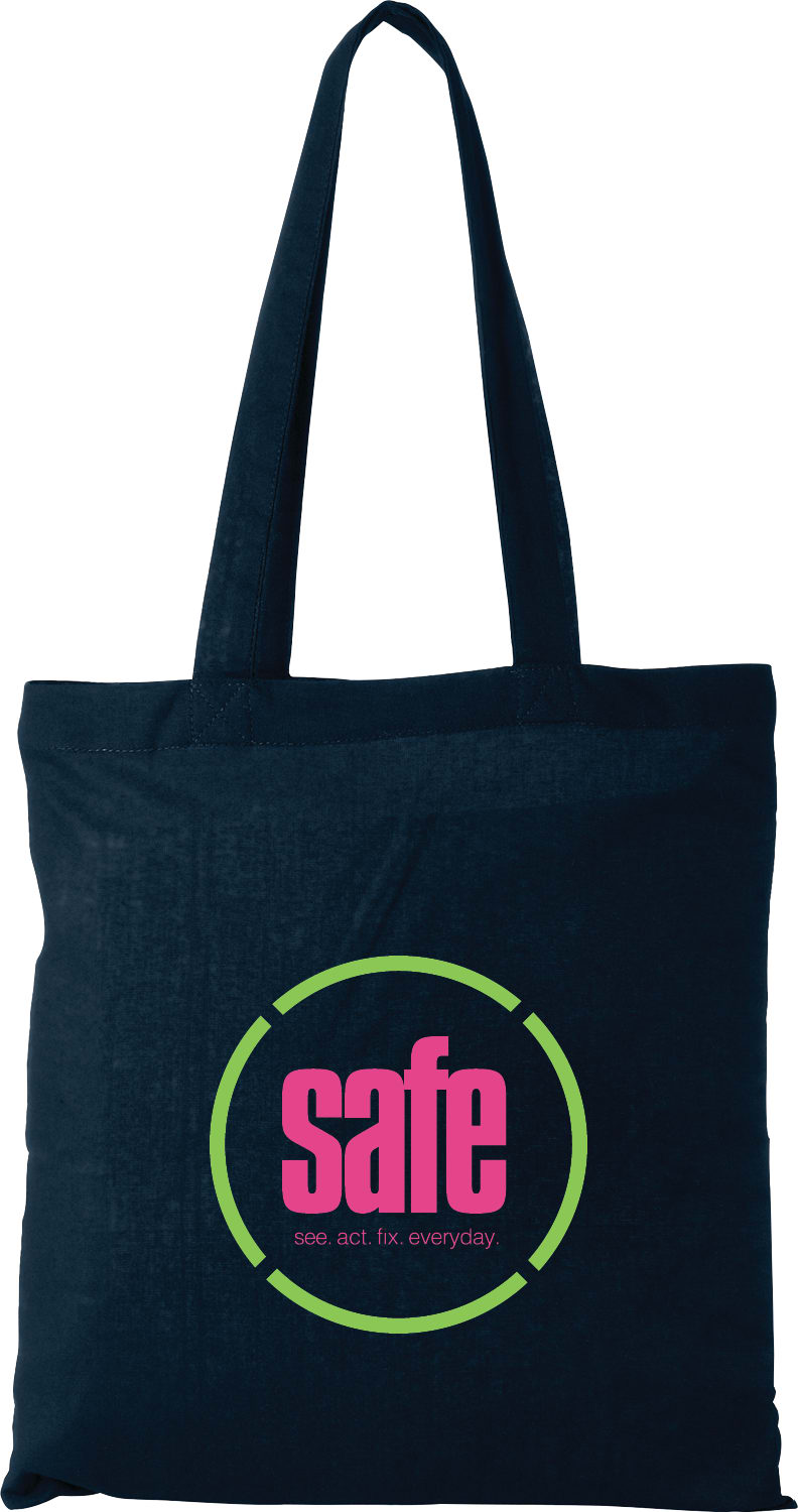 Custom Carolina 4oz Cotton Canvas Tote - decorated SM-7262NBL