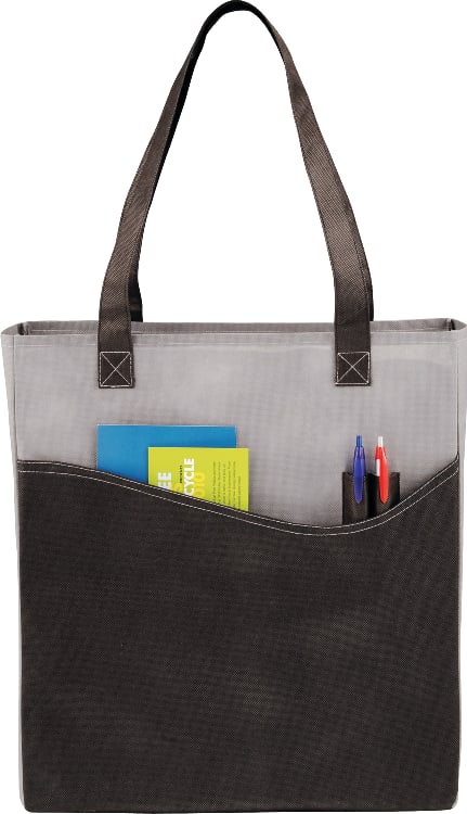 Custom Rivers Pocket Non-Woven Convention Tote - blank SM-7325BK