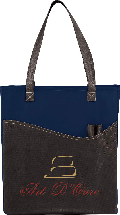 Custom Rivers Pocket Non-Woven Convention Tote - decorated SM-7325NY