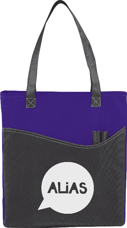 Custom Rivers Pocket Non-Woven Convention Tote - decorated SM-7325PP