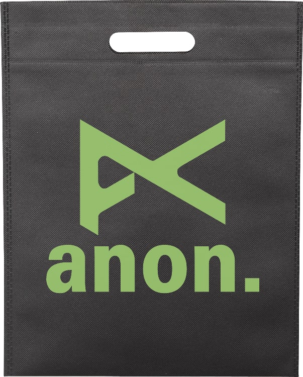 Custom Freedom Heat Seal Non-Woven Tote - decorated SM-7372BK