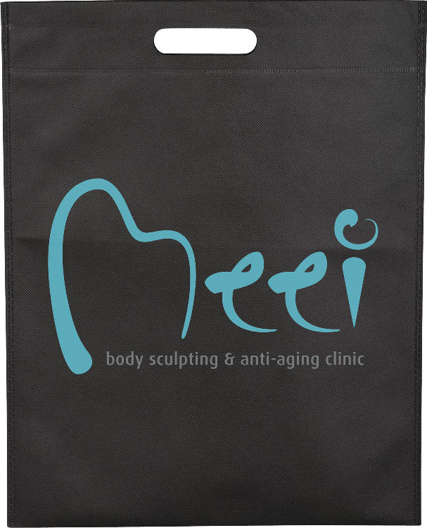 Custom Large Freedom Heat Seal Non-Woven Tote - decorated SM-7374BK