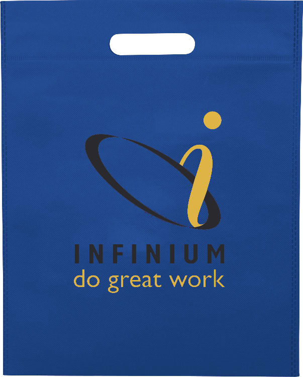Custom Large Freedom Heat Seal Non-Woven Tote - decorated SM-7374RBL