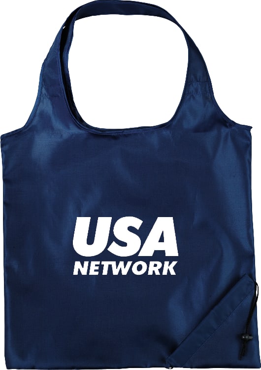 Custom Bungalow Foldaway Shopper Tote - decorated SM-7403NBL