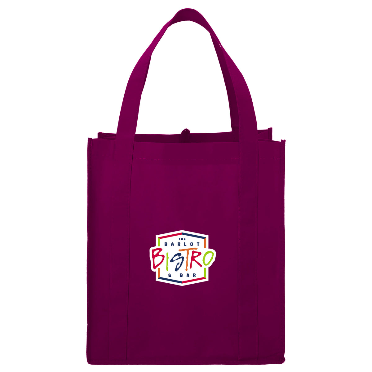 Custom Little Juno Non-Woven Grocery Tote - decorated SM-7412BU