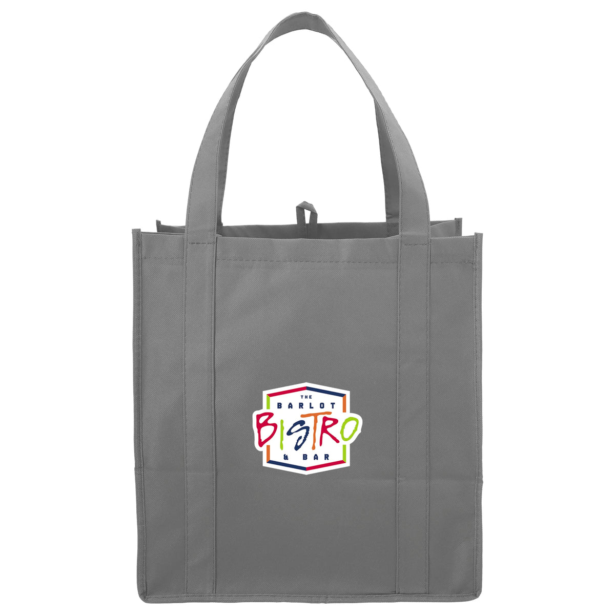 Custom Little Juno Non-Woven Grocery Tote - decorated SM-7412GY