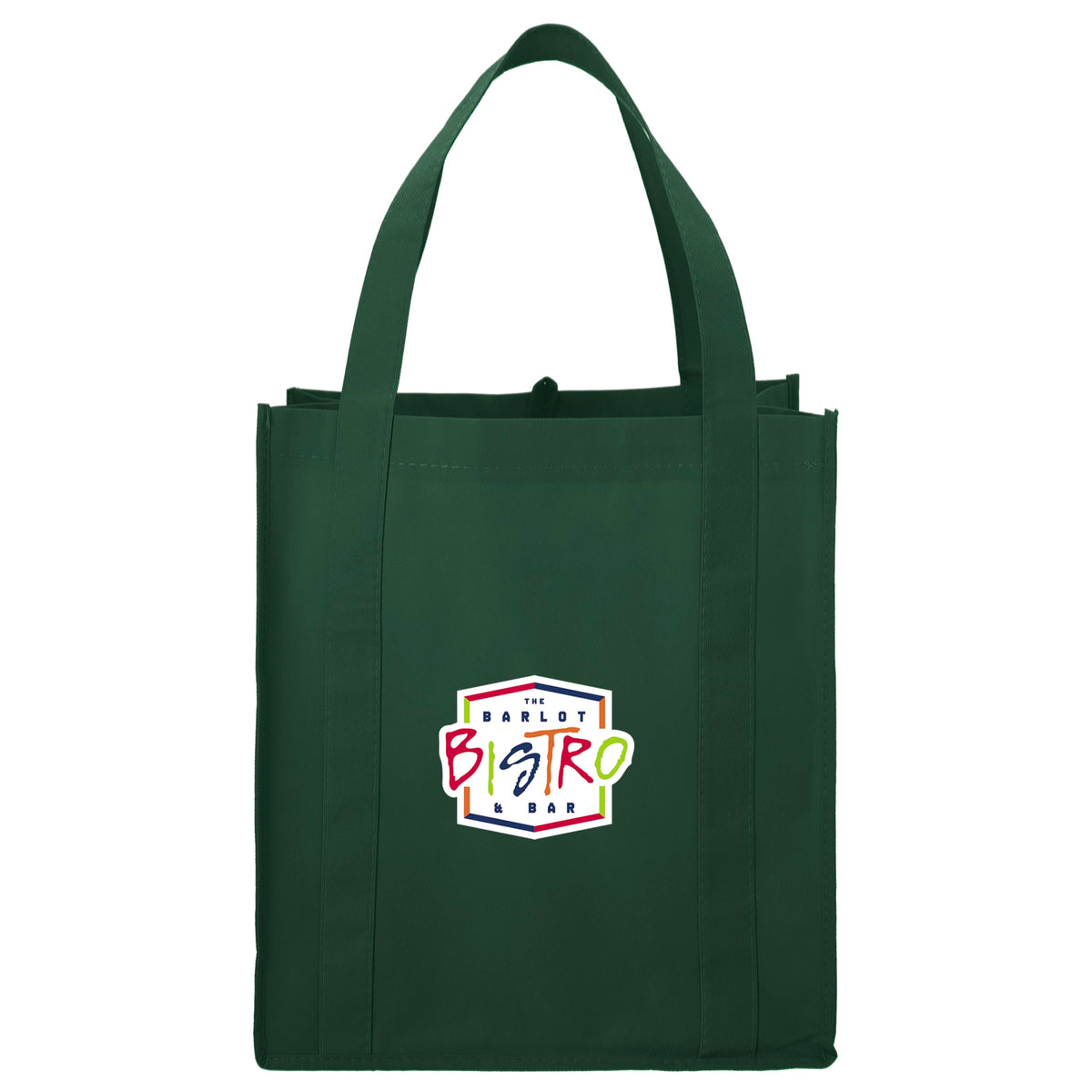 Custom Little Juno Non-Woven Grocery Tote - decorated SM-7412HGR