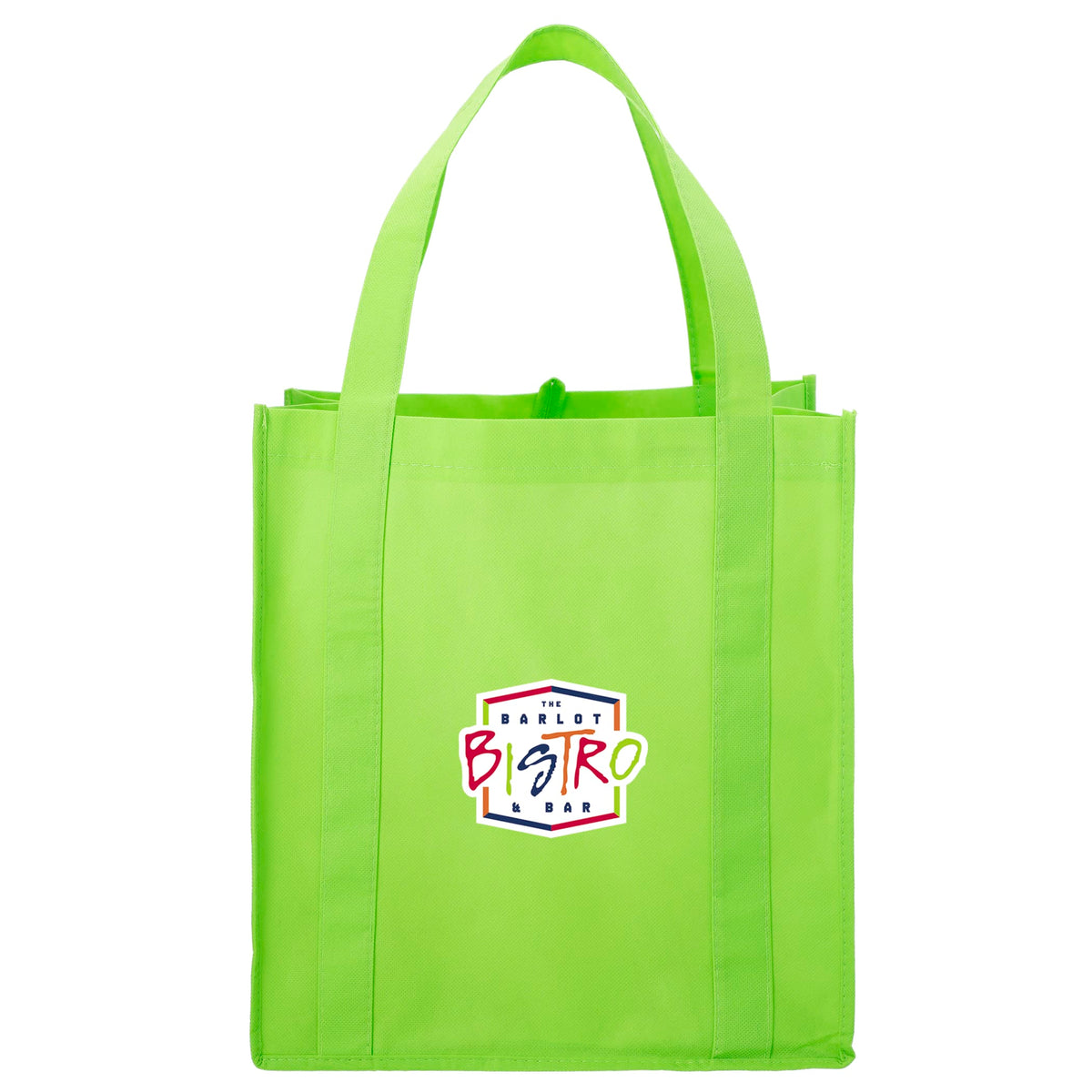Custom Little Juno Non-Woven Grocery Tote - decorated SM-7412LGR