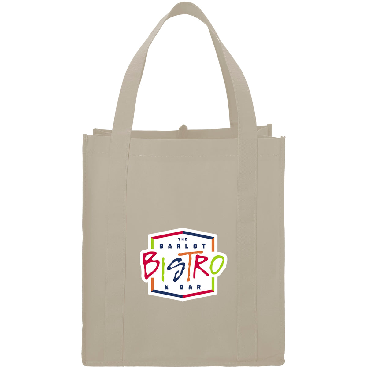 Custom Hercules Non-Woven Grocery Tote - decorated SM-7427CR