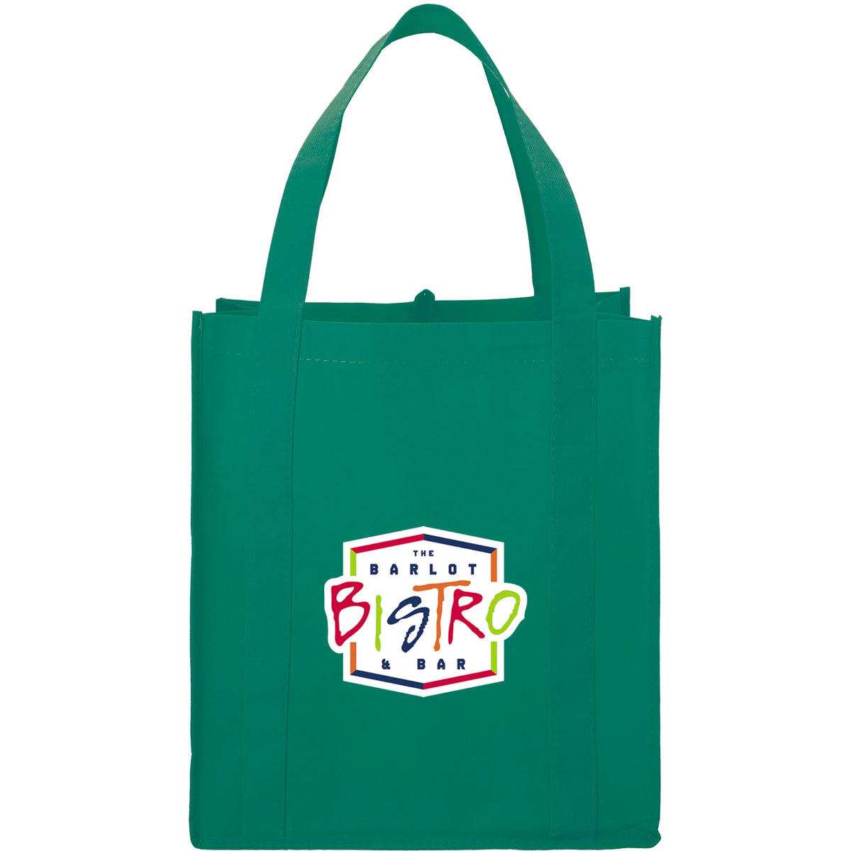 Custom Hercules Non-Woven Grocery Tote - decorated SM-7427GR