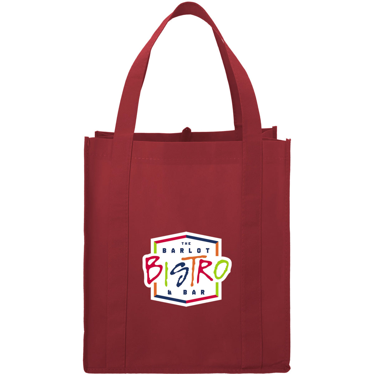 Custom Hercules Non-Woven Grocery Tote - decorated SM-7427MA
