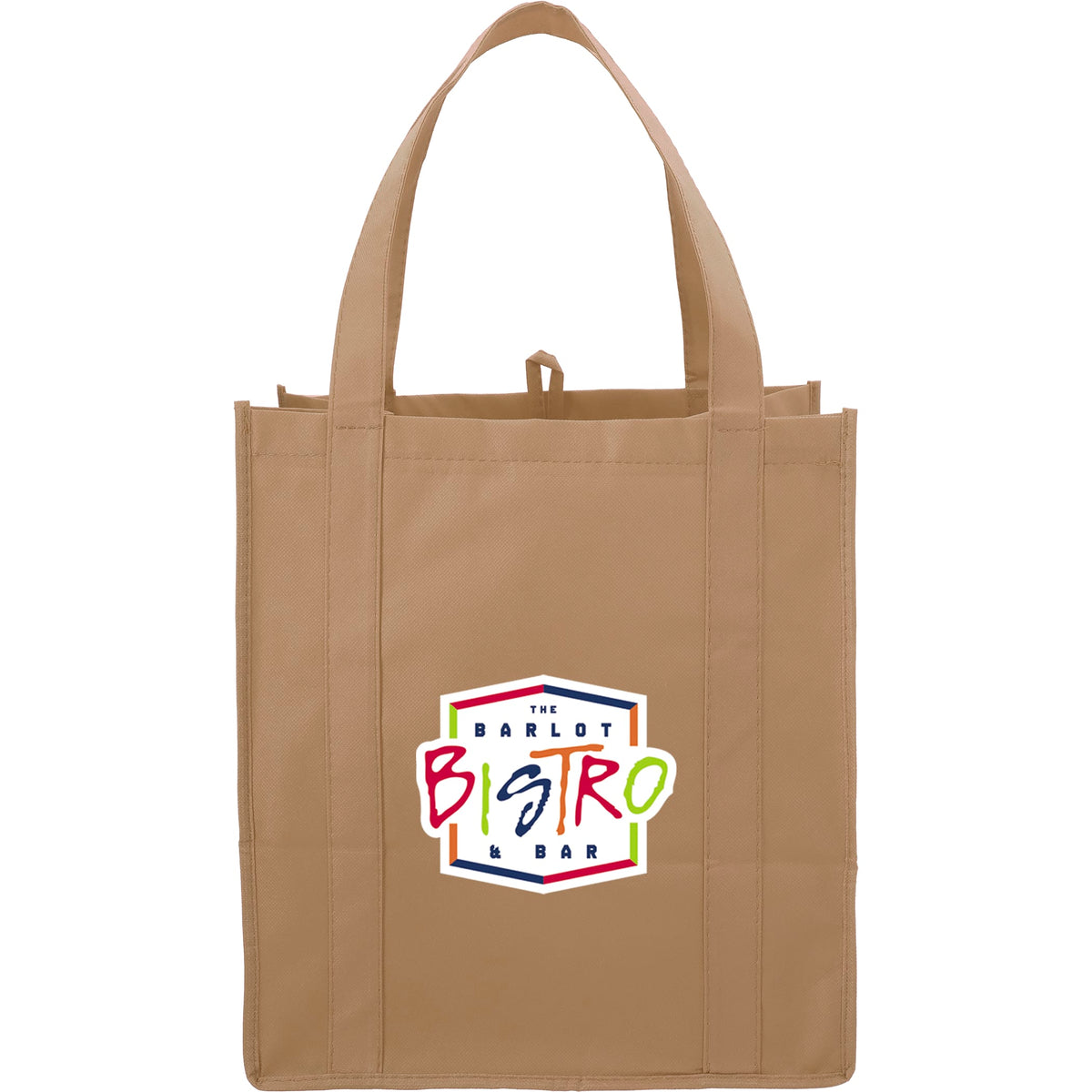 Custom Hercules Non-Woven Grocery Tote - decorated SM-7427NA