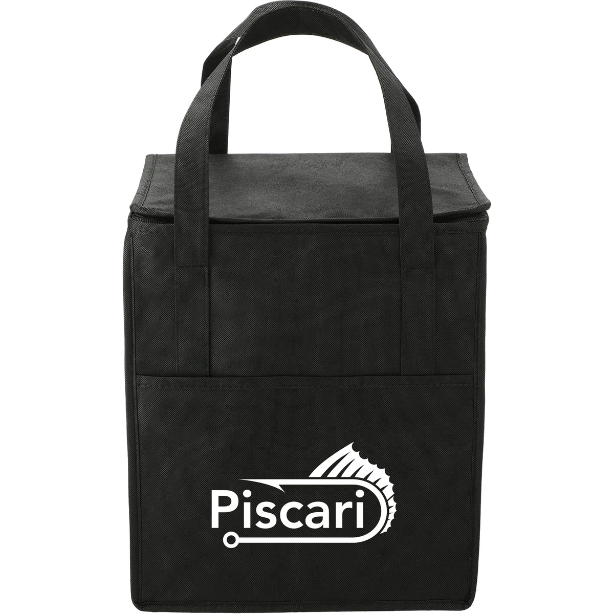 Custom Hercules Flat Top Insulated Grocery Tote - decorated SM-7430BK