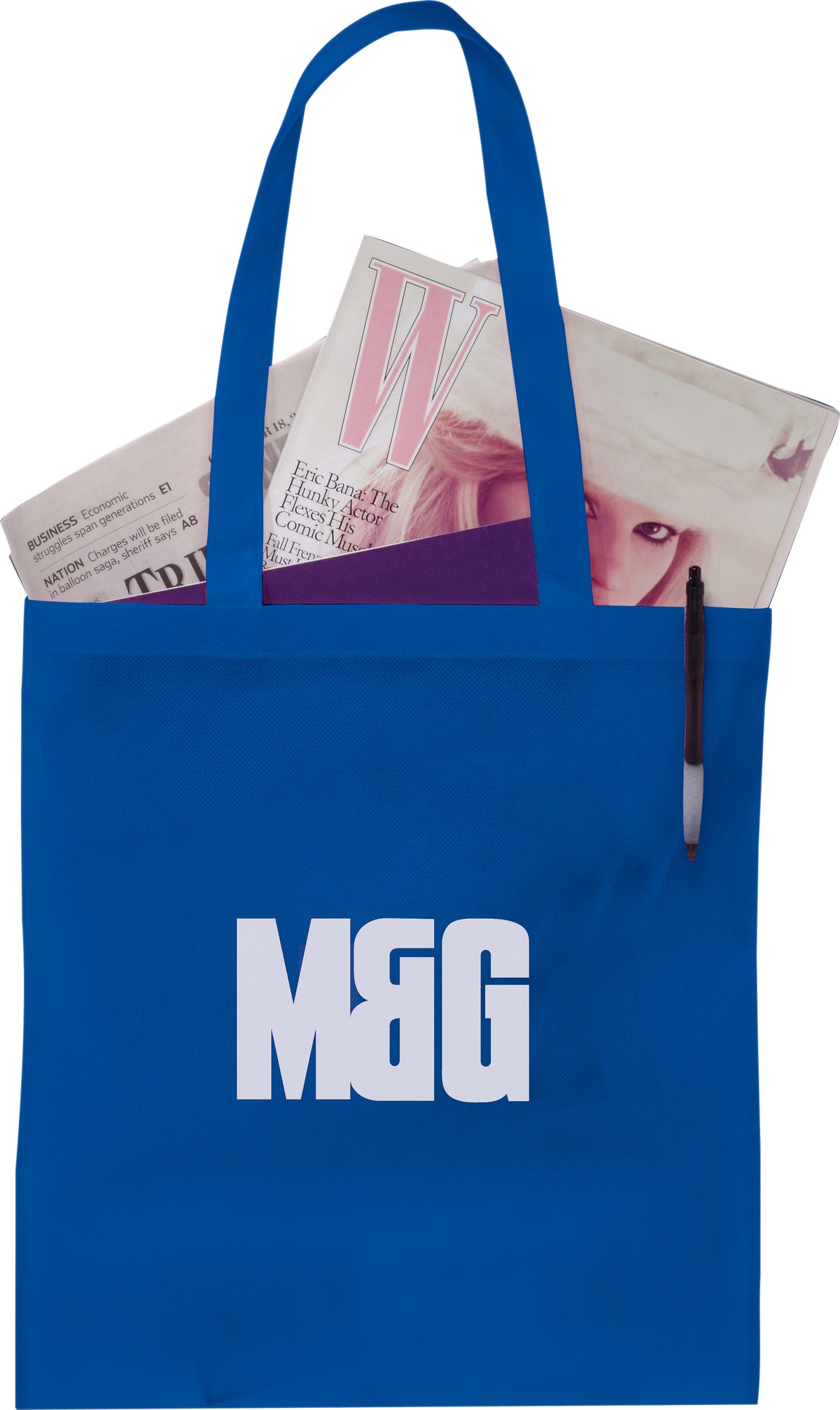 Custom Zeus Non-Woven Convention Tote - decorated SM-7440BL