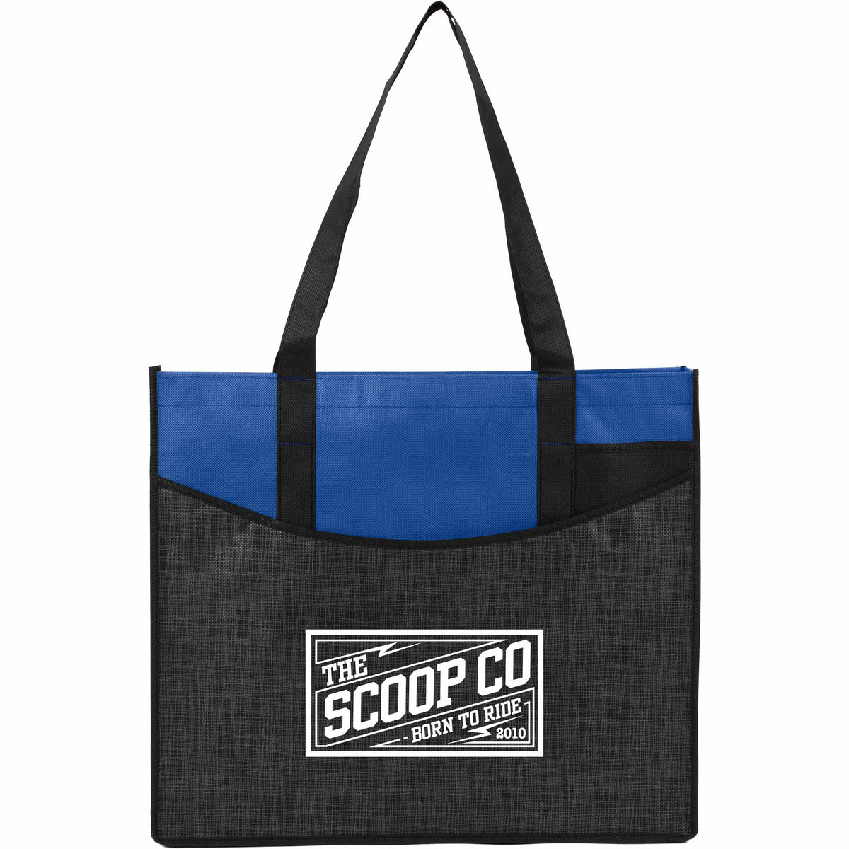 Custom Brooke Recycled Non-Woven Convention Tote - decorated SM-7473RYL