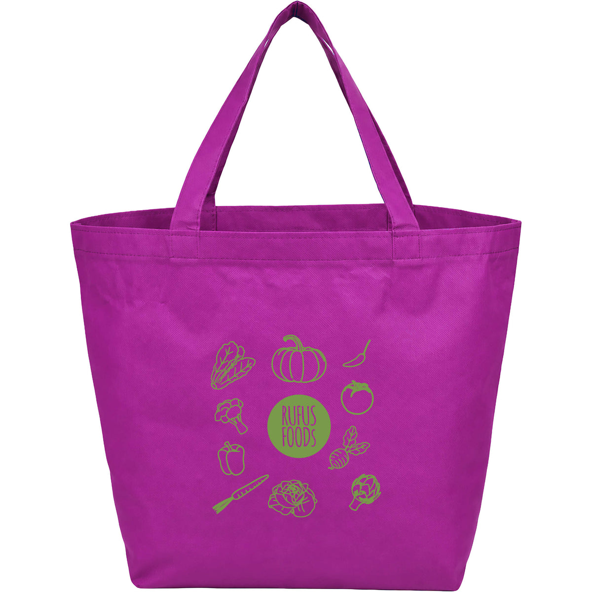 Custom YaYa 100% Recycled Budget Non Woven Shopper Tote - decorated SM-7476MG