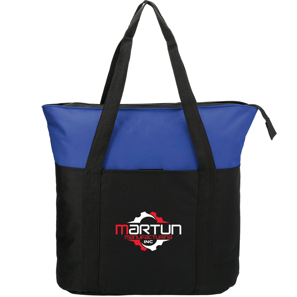 Custom Heavy Duty Zippered Convention Tote - decorated SM-7539BL