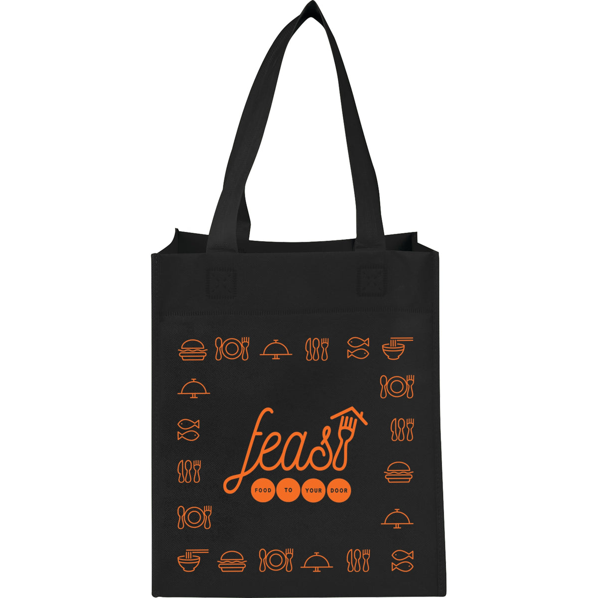 Custom Basic Grocery Tote - decorated SM-7725BK