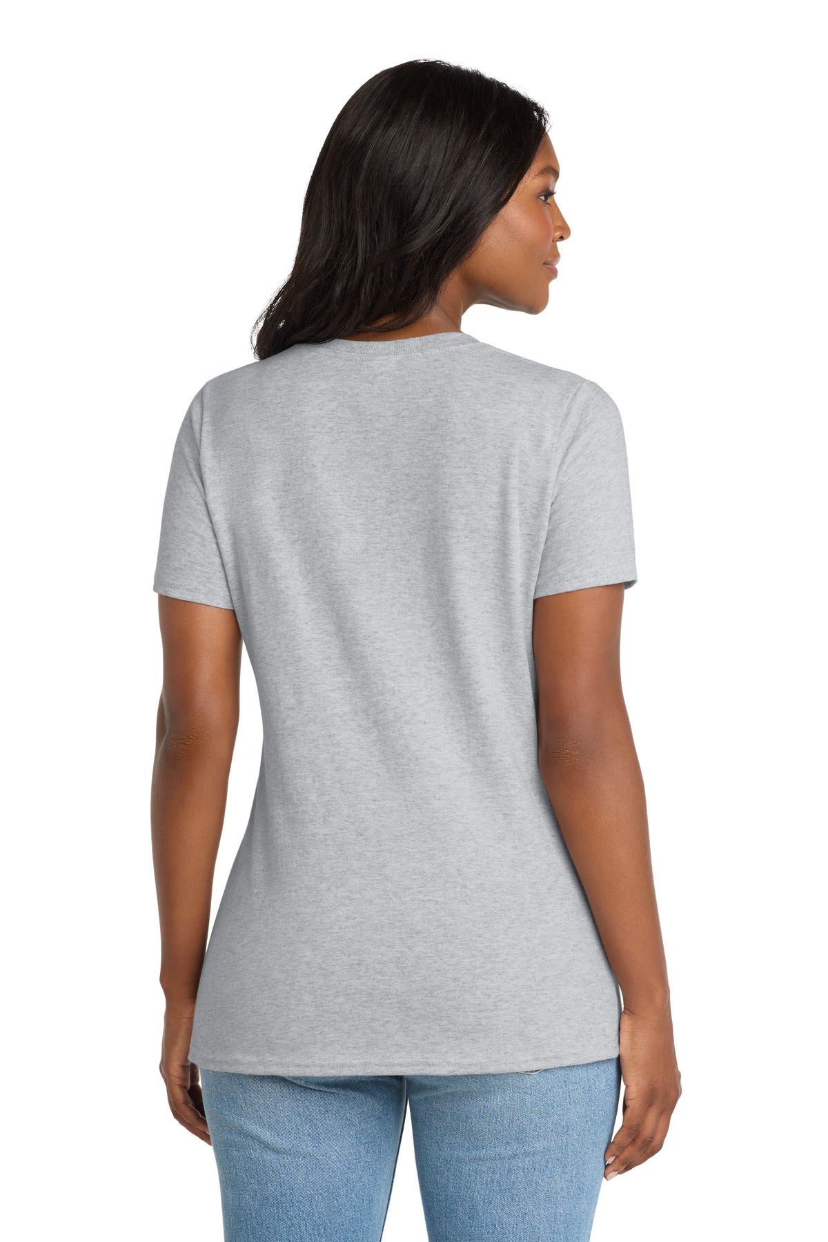 Ash Port & Co Women's Core Cotton V-Neck Tee. LPC54V plain