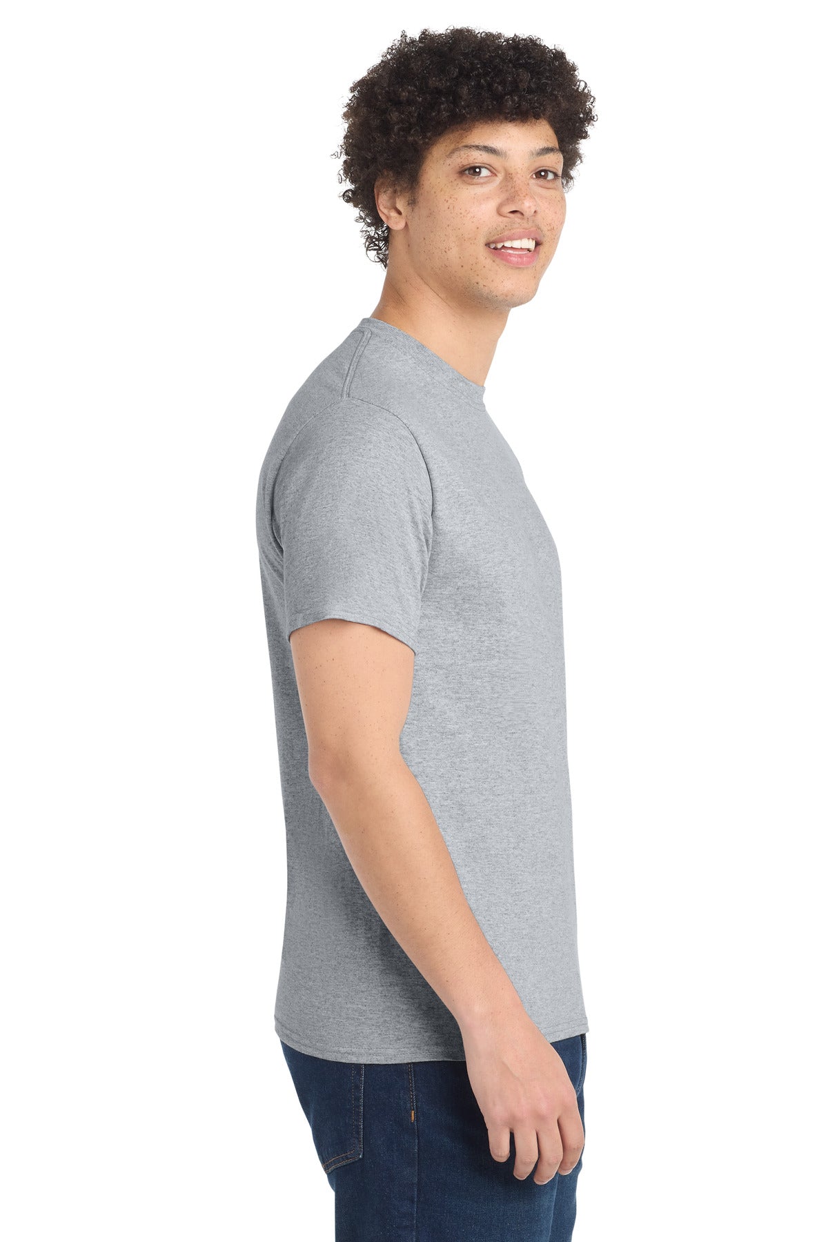 Ath Heather Port & Co Core Cotton Tee. PC54 plain