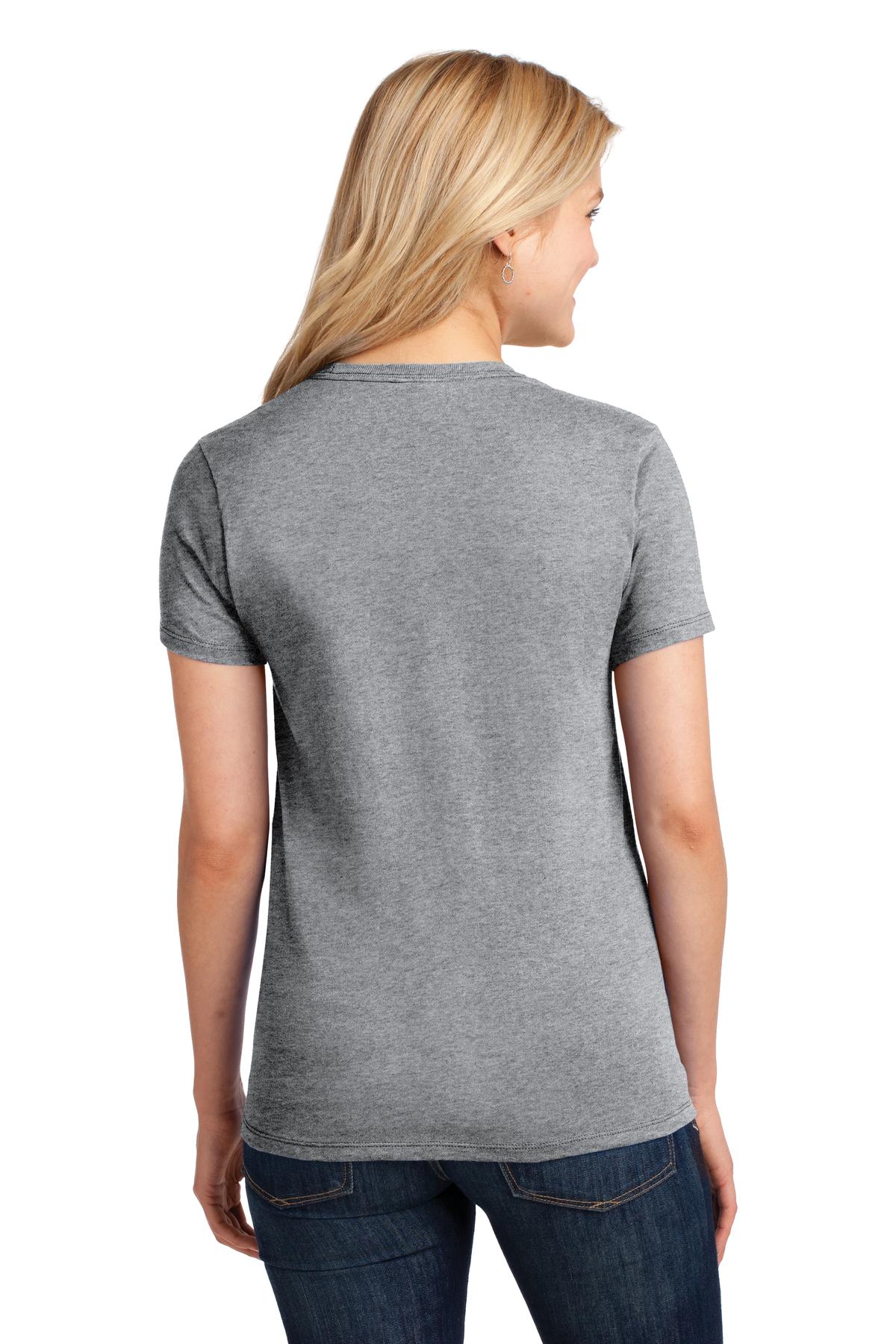 Athl Heather Port & Co Women's Core Cotton Tee. LPC54 plain