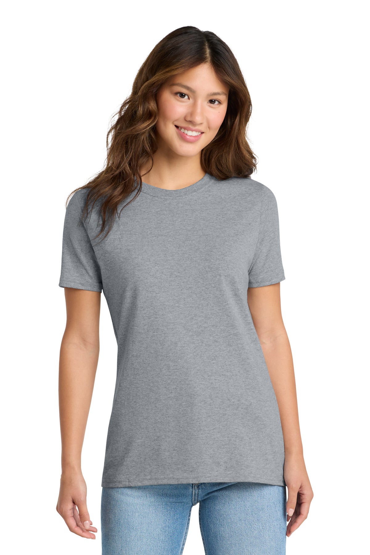 Athl Heather Port & Co Women's Core Cotton Tee. LPC54 plain
