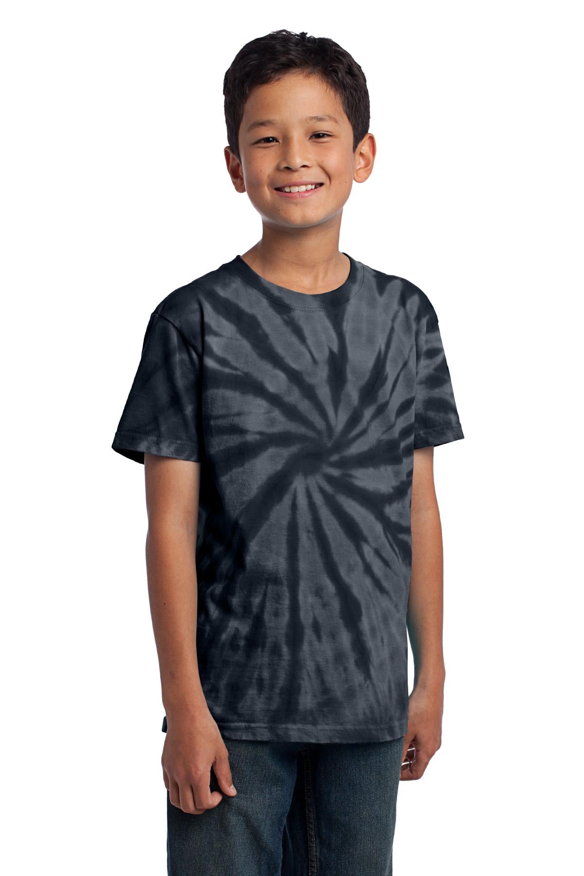 Black Port & Co Youth Tie-Dye Tee. PC147Y plain