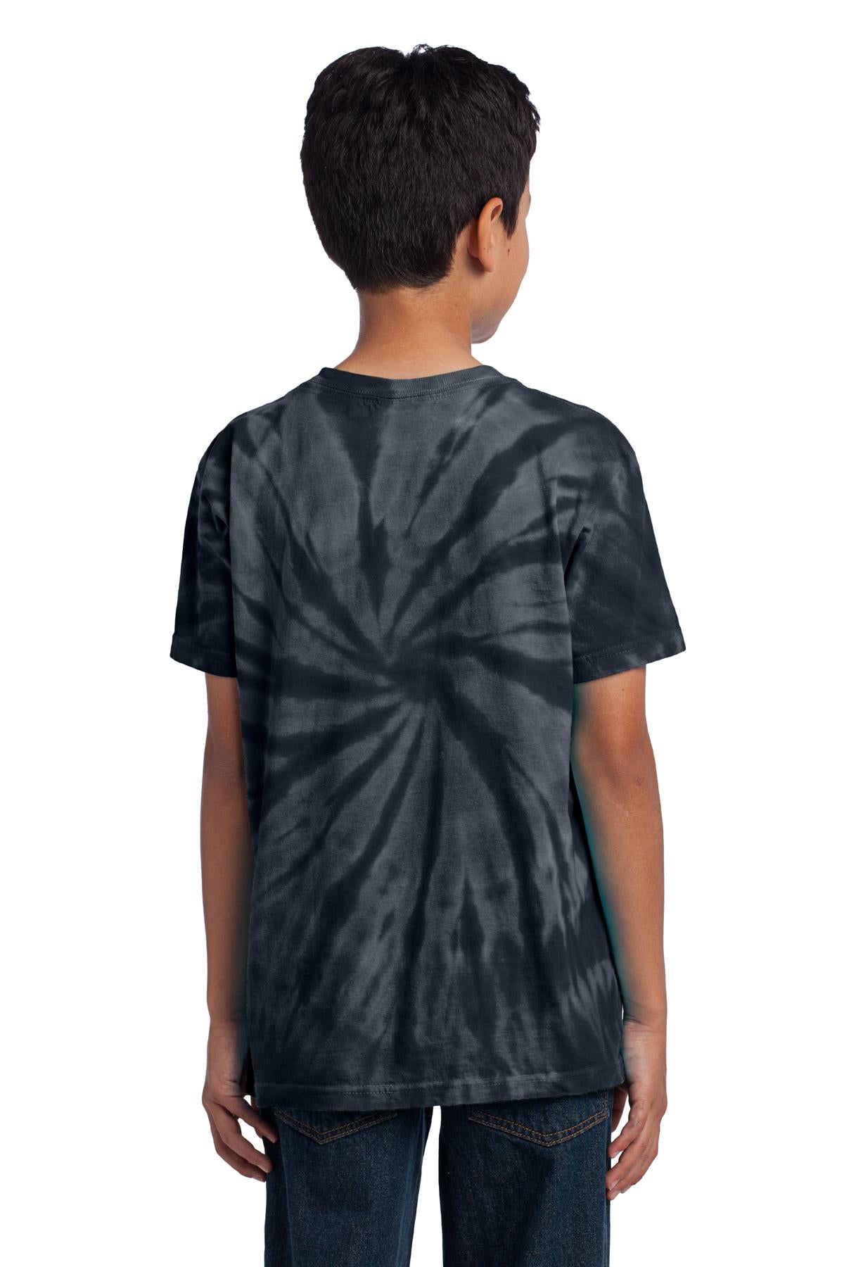 Black Port & Co Youth Tie-Dye Tee. PC147Y plain