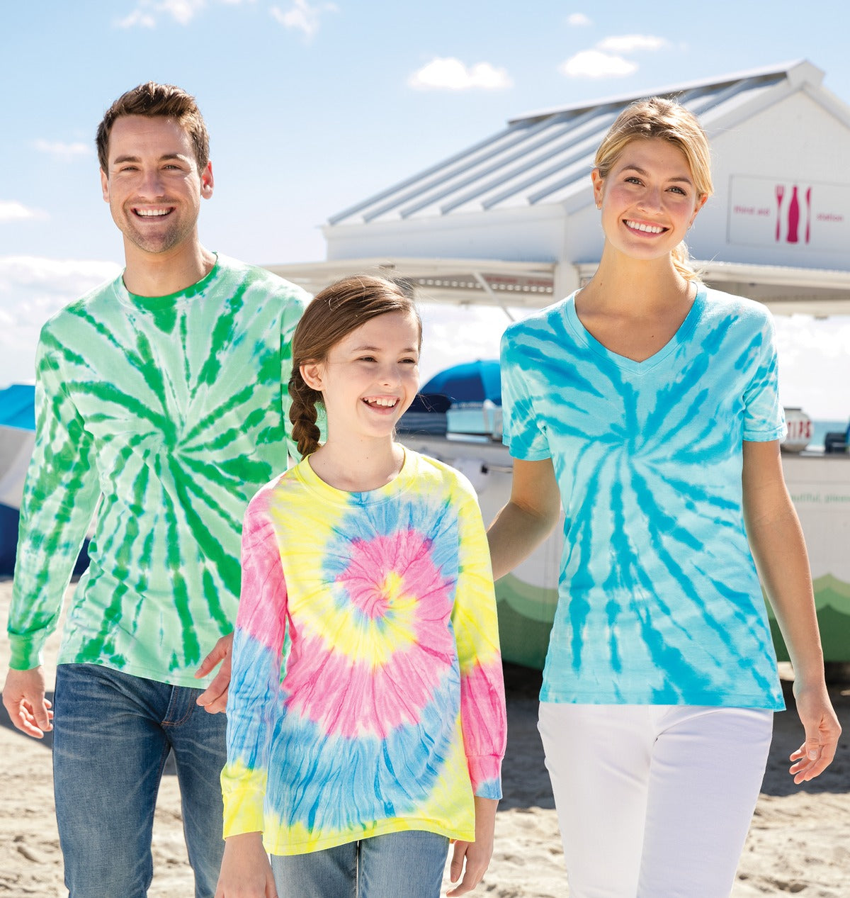 Black Port & Co Youth Tie-Dye Tee. PC147Y