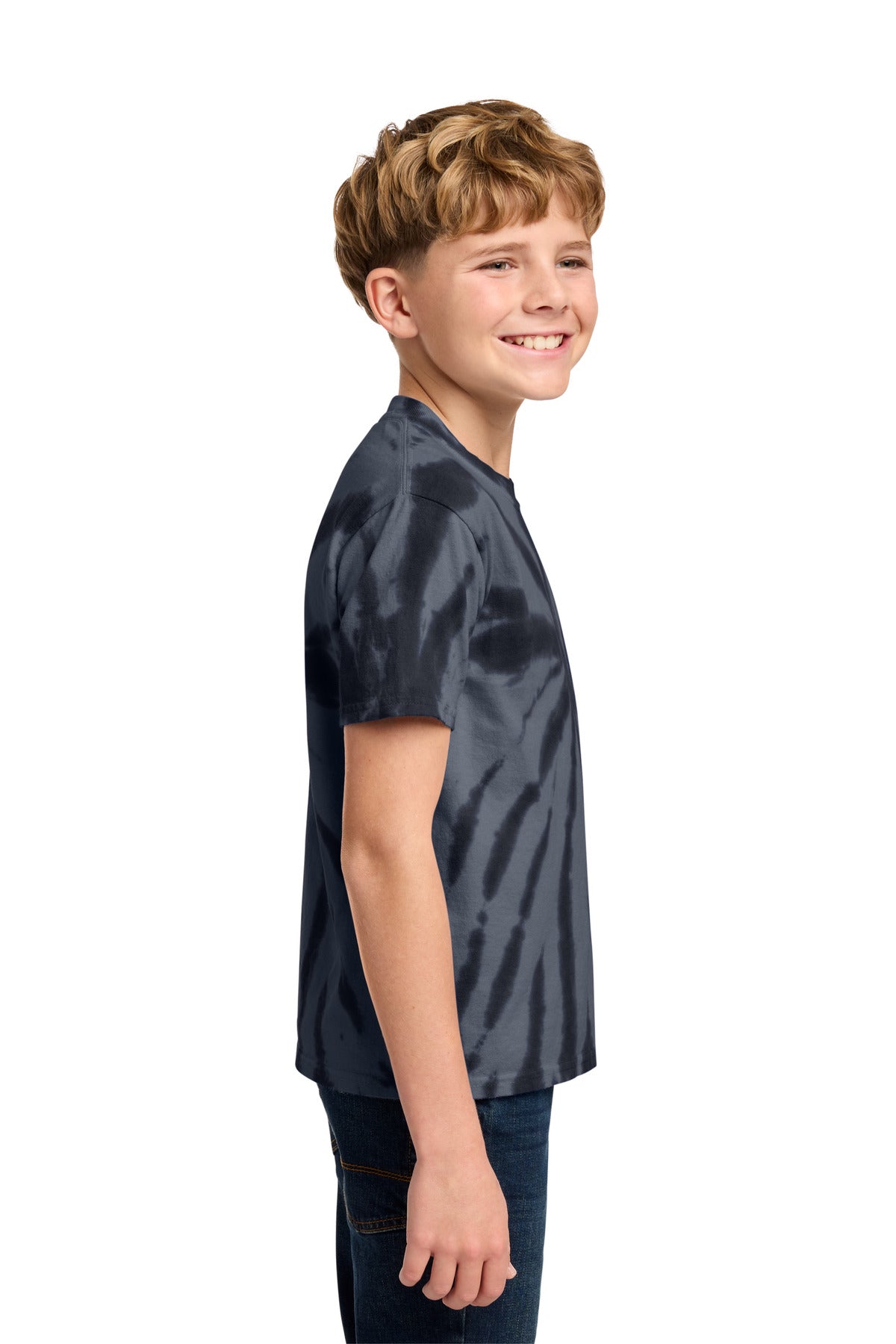 Black Port & Co Youth Tie-Dye Tee. PC147Y