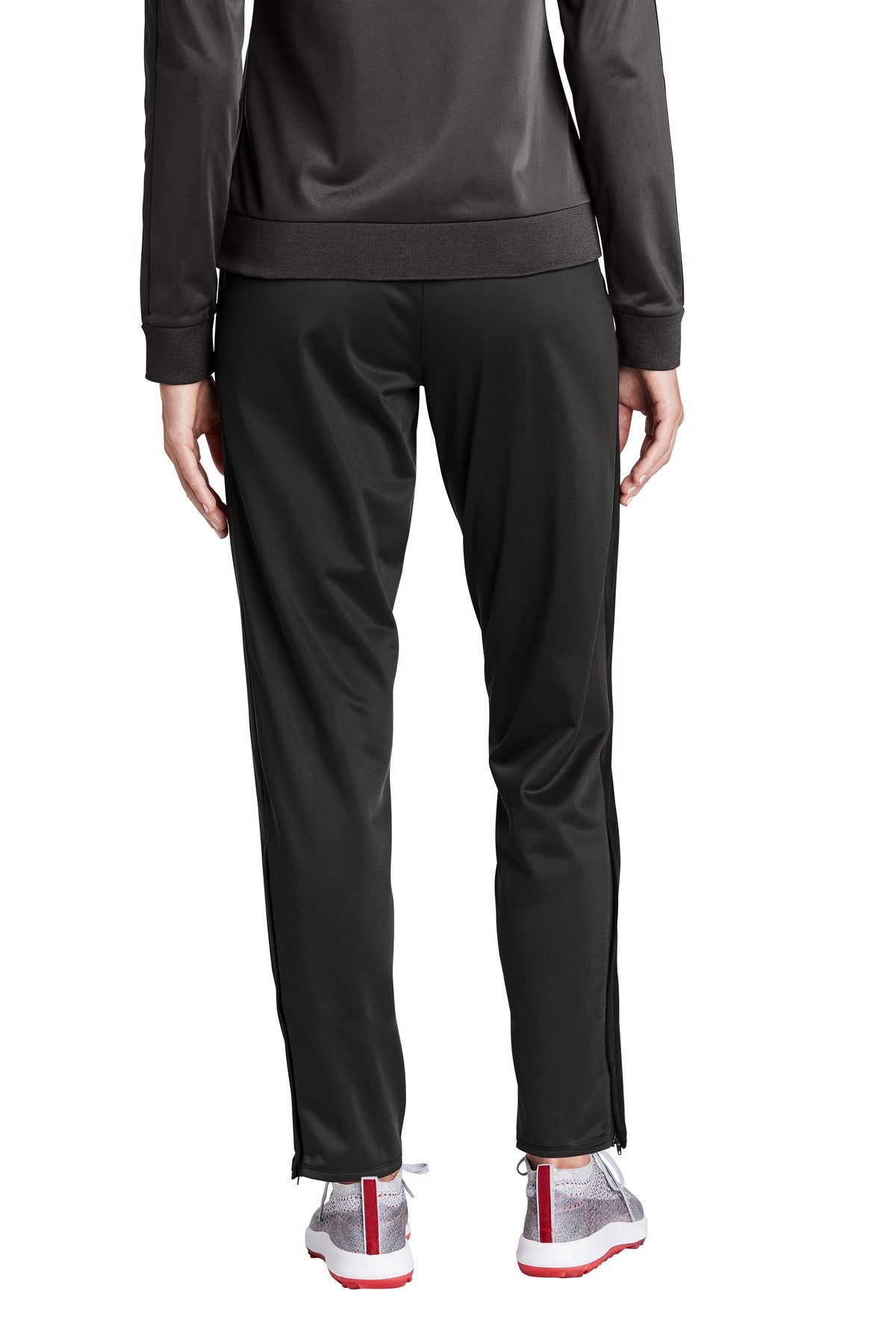 Black Sport-Tek Women's Tricot Track Jogger. LPST95 plain