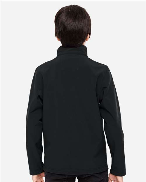 Black Youth Leader Soft Shell Jacket - TT80Y plain
