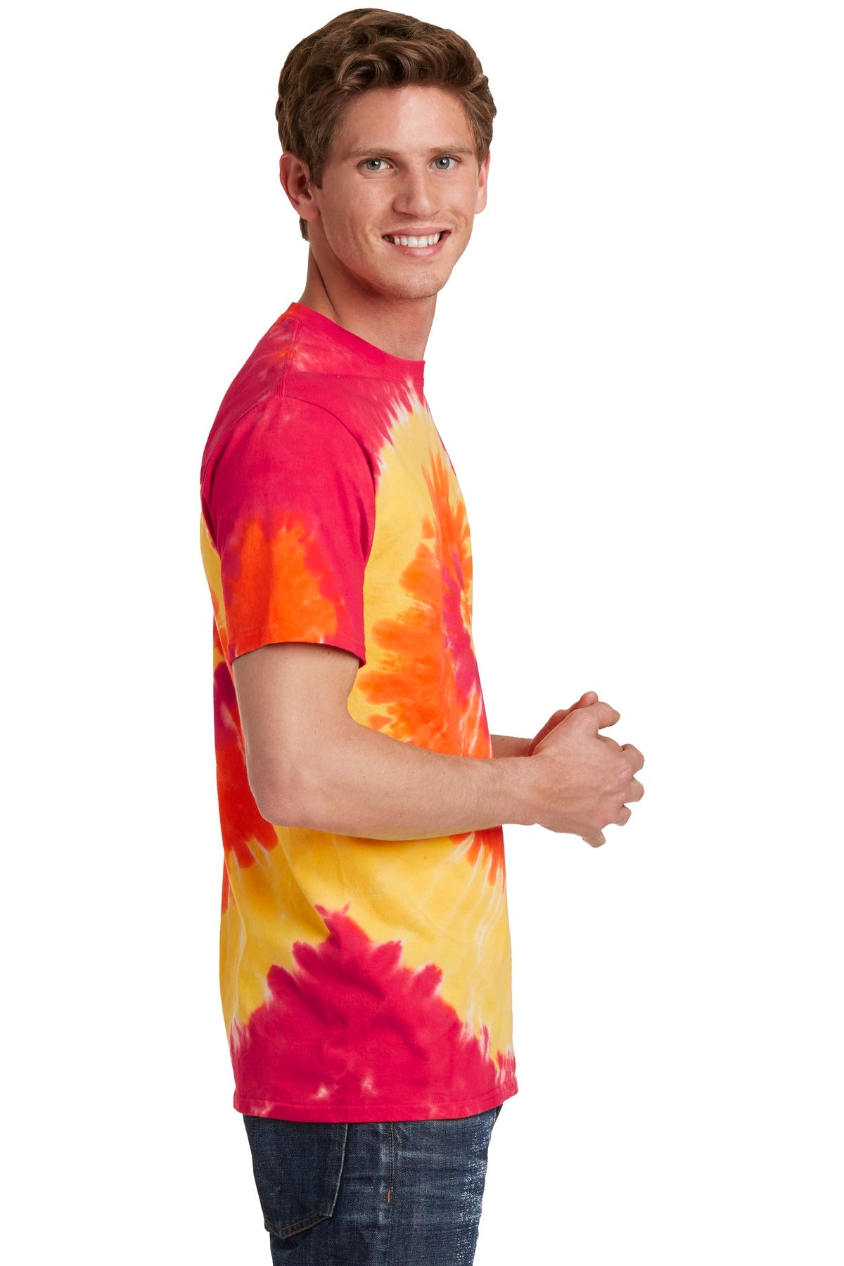 Blaze Rainbow Port & Co Tie-Dye Tee. PC147 plain