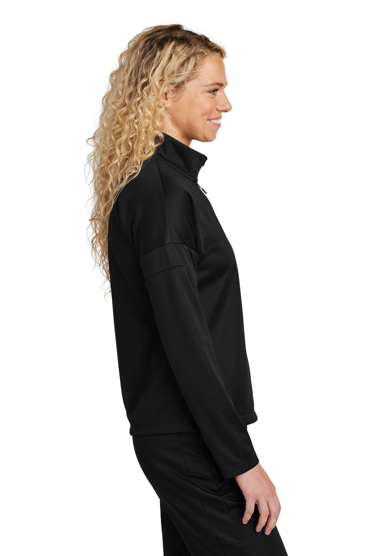 Blk/Blk Sport-Tek Women's Travel Full-Zip Jacket LST800 plain