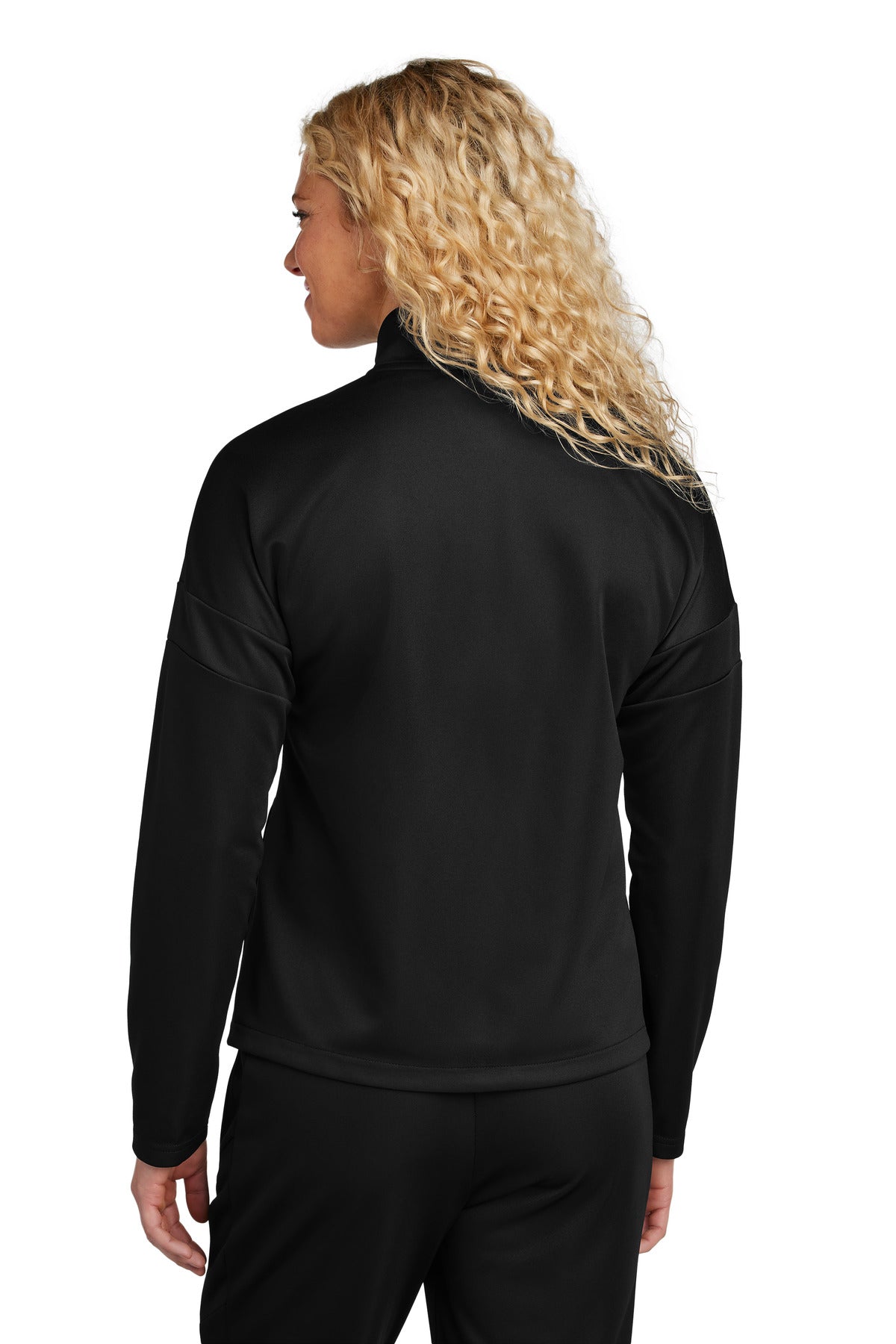 Blk/Blk Sport-Tek Women's Travel Full-Zip Jacket LST800 plain