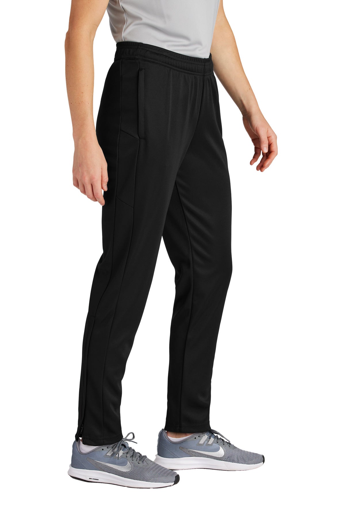 Blk/Blk Sport-Tek Women's Travel Pant LPST800 plain