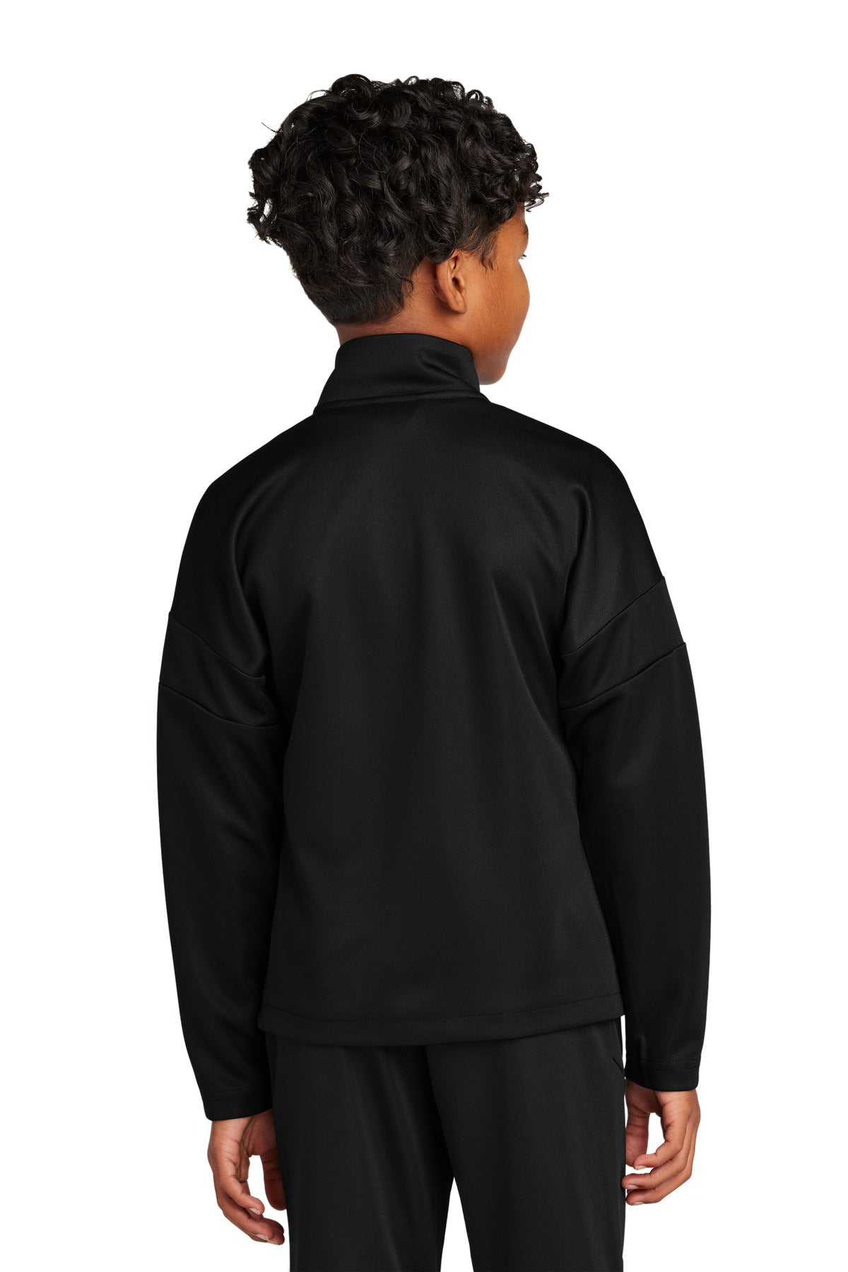 Blk/Blk Sport-Tek Youth Travel Full-Zip Jacket YST800 plain