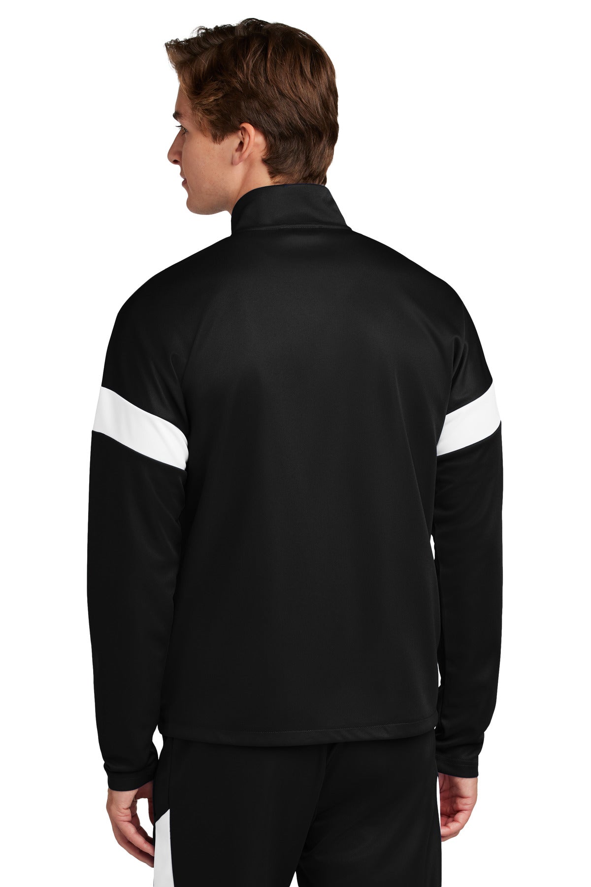 Blk/White Sport-Tek Travel Full-Zip Jacket ST800 plain