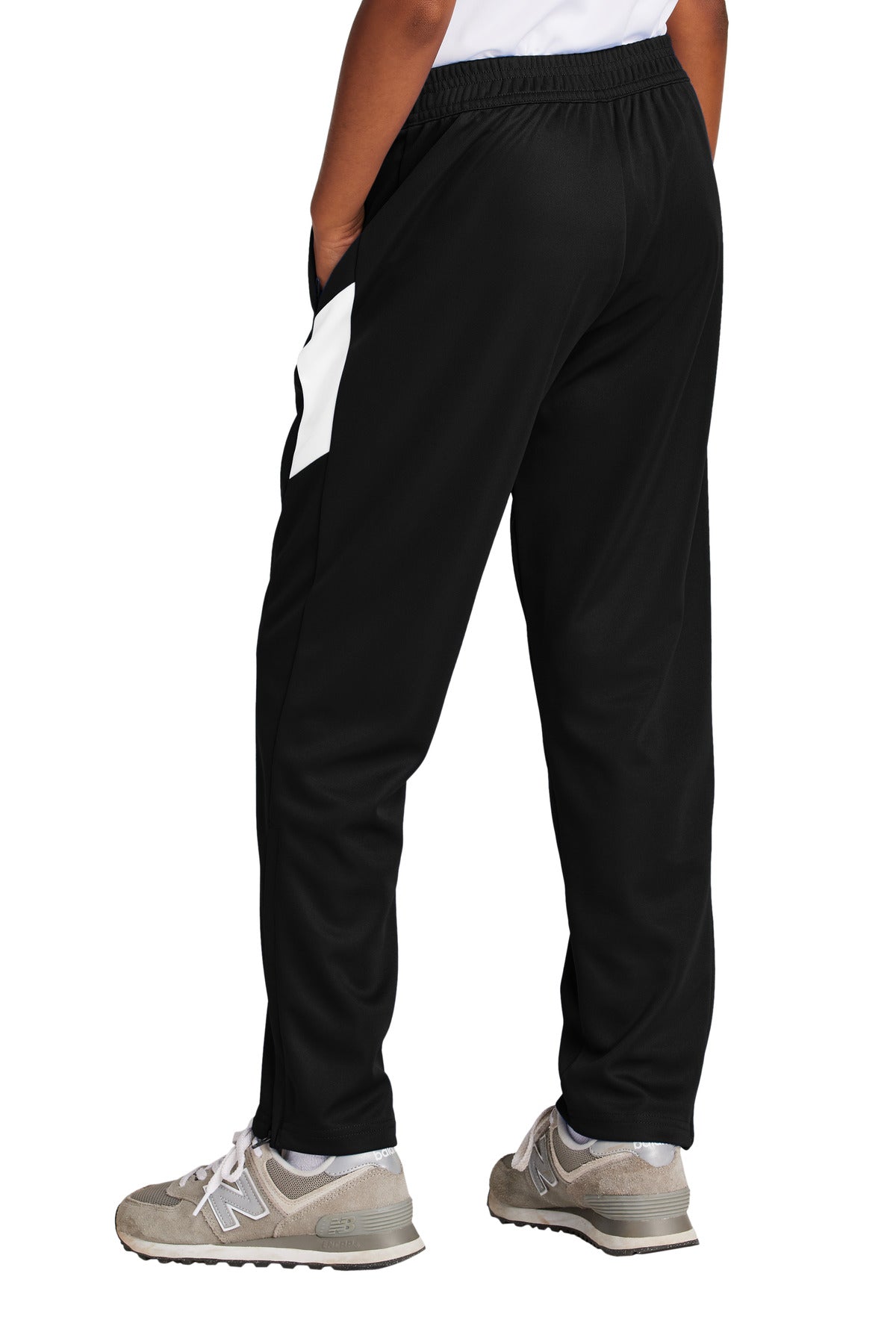 Blk/White Sport-Tek Youth Travel Pant YPST800