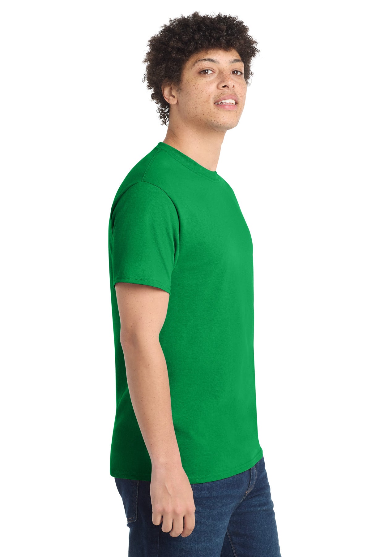 Clover Green Port & Co Core Cotton Tee. PC54 plain