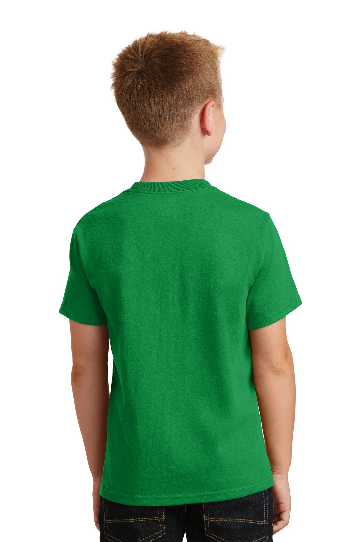 Clover Green Port & Co Youth Core Cotton Tee. PC54Y plain