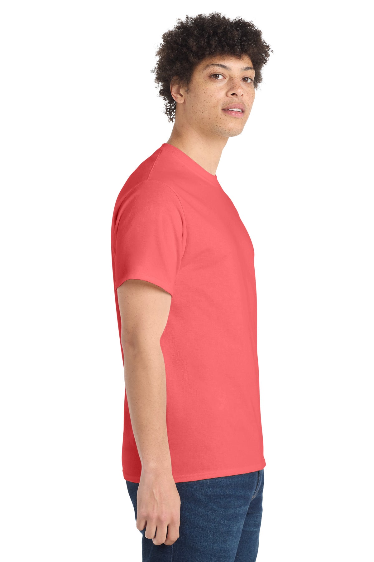 Coral Port & Co Core Cotton Tee. PC54 plain