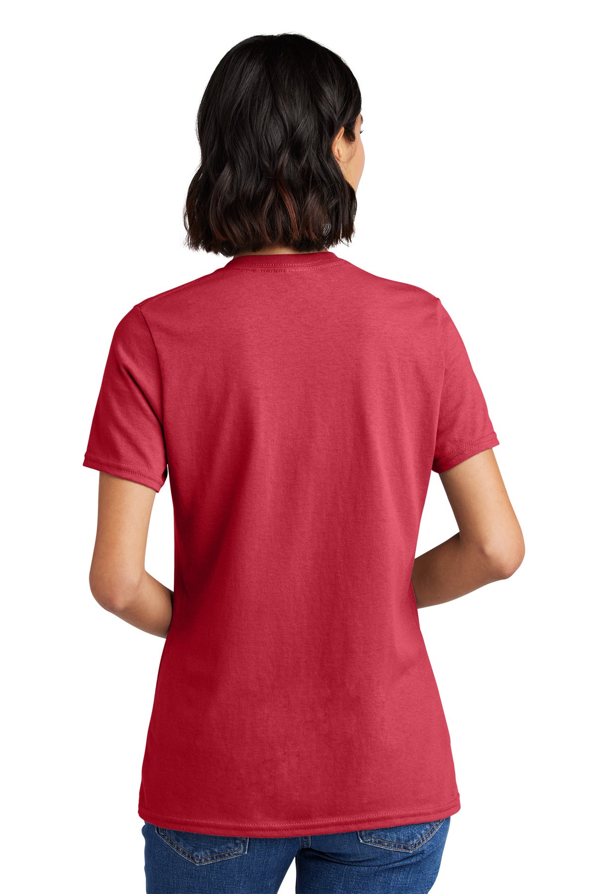 Coral Port & Co Women's Core Cotton V-Neck Tee. LPC54V plain